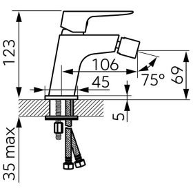 Ferro VITTO VerdeLine bidécsaptelep, gun metal