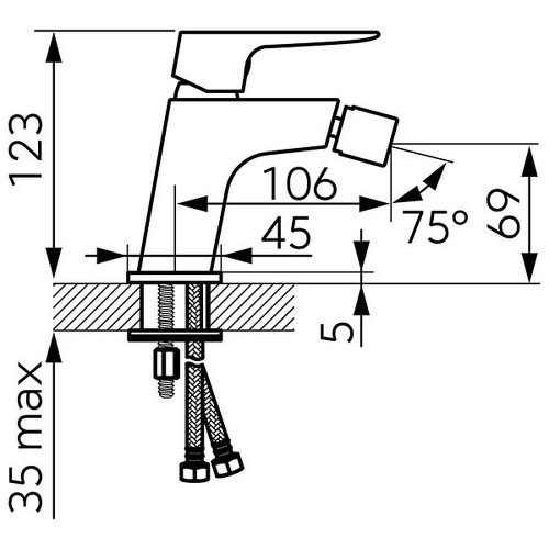 Ferro VITTO VerdeLine bidécsaptelep, gun metal