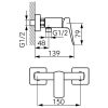 Ferro VITTO VerdeLine zuhanycsaptelep, gun metal