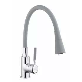   Invena HULA konyhai csaptelep, álló, flexibilis kifolyócsővel, 2 funkciós zuhanyfej, szürke-króm