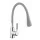 Invena HULA konyhai csaptelep, álló, flexibilis kifolyócsővel, 2 funkciós zuhanyfej, szürke-króm