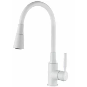   Invena HULA PLUS konyhai csaptelep, álló, flexibilis kifolyócsővel, 2 funkciós zuhanyfej, fehér