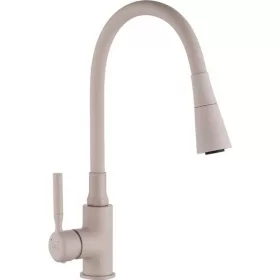  Invena HULA PLUS konyhai csaptelep, álló, flexibilis kifolyócsővel, 2 funkciós zuhanyfej, bézs