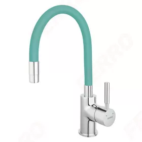   Ferro Zumba konyhai csaptelep elasztikus MENTAZÖLD kifolyóval BZA4M