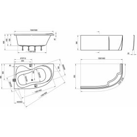 Ravak ROSA 95 kád 160 x 95 J