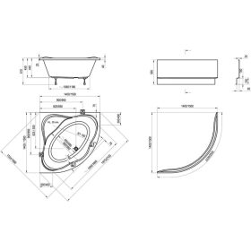 Ravak kád New Day 150 sarokkád