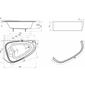 Ravak kád LoveStory II B sarokkád
