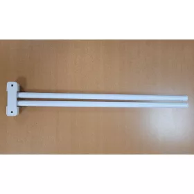 Törölközőtartó 2 ágú, fehér 43cm