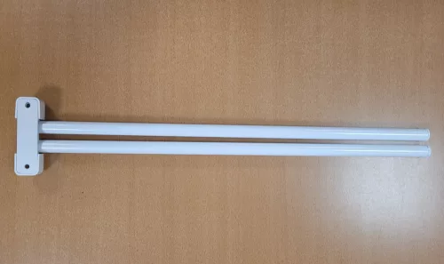 Törölközőtartó 2 ágú, fehér 43cm