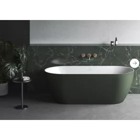   Ravak FREEDOM O TEC szabadonálló kád 170x77cm Grey Green, króm lefolyóval
