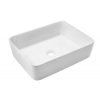 Invena NYKS mosdókagyló, négyszögletű, asztali, 47,5 cm, fehér