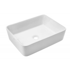   Invena NYKS mosdókagyló, négyszögletű, asztali, 47,5 cm, fehér