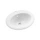 Invena AJTRA mosdókagyló, ovális, süllyesztett, 50 cm, fehér