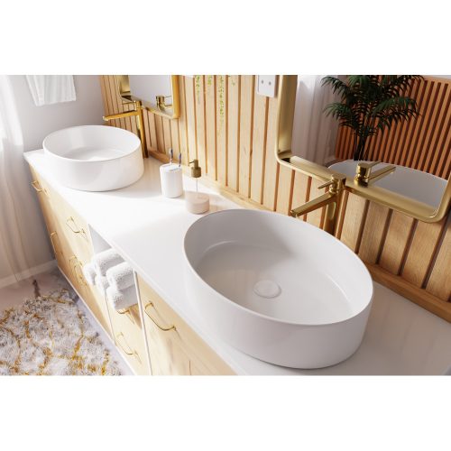Invena ASTRI INVENA TREND mosdókagyló, ovális, asztali, 55 cm, fehér