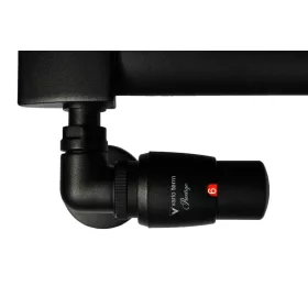   AREZZO design CORNERPEX/VISION radiátor szelep fekete, bal AR-CORNERPEX-B-L