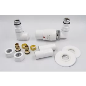   AREZZO design CORNERPEX/VISION radiátor szelep fehér, jobb AR-CORNERPEX-W-R