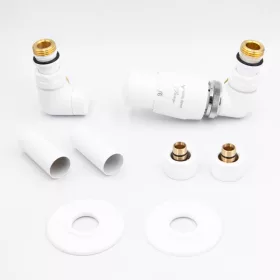   AREZZO design CORNERPEX/VISION radiátor szelep fehér, jobb AR-CORNERPEX-W-R