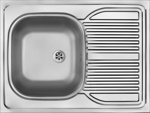 Deante TANGO Rozsdamentes mosogató, 1 medence + csepegtető, magasított kivitel - önálló bútorra, 800 x 500 mm