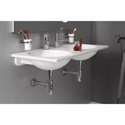 Aqualine-Sapho mosdószifon hengeres 1"1/4-32mm, réz/króm (CV1003)