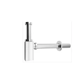   Aqualine-Sapho mosdószifon szögletes 1'1/4-32mm réz/króm (CV1004)