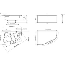 Ravak Előlap Asymmetric 160 x 105 J