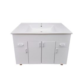   Viva Style EKONOMIK PLUS 100 lábon álló fürdőszobabútor, Sanovit Soft 13100 mosdókagylóval 100 cm