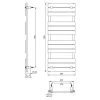 Sapho/Aqualine BONDECO fürdőszobai radiátor 500x1266mm fehér