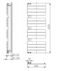 Aqualine MILI Fürdőszobai radiátor 600x1222 mm 632W fehér DC620T