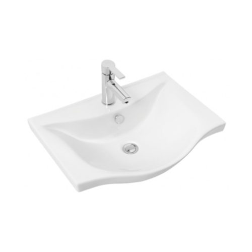 Viva Style EKONOMIK 55 lábon álló 2 ajtós fürdőszobabútor, Sanovit Albatros 10055 mosdókagylóval 55 cm