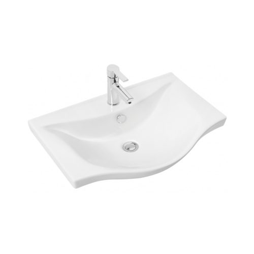 Viva Style EKONOMIK 65 lábon álló 2 ajtós fürdőszobabútor, Sanovit Albatros 10065 mosdókagylóval 65 cm