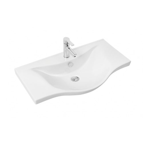 Viva Style EKONOMIK 75 lábon álló 2 ajtós fürdőszobabútor, Sanovit Albatros 10075 mosdókagylóval 75 cm