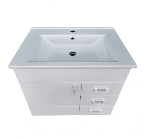 Viva Style KARINA 65 lábon álló fürdőszobabútor 3 fiókos, Sanovit Atria 9065 mosdókagylóval 65 cm
