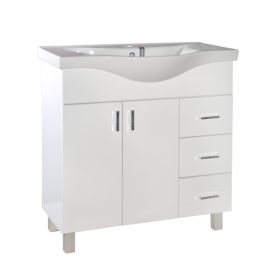   Viva Style BIANKA 80 lábon álló fürdőszobabútor 3 fiókos, Sanovit Albatros 10080 mosdókagylóval 80 cm