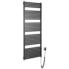   Sapho/Aqualine TONDI-E elektromos fürdőszobai radiátor fűtőpatronnal egyenes 600x1690mm 800W matt fekete