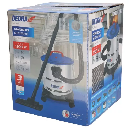 Dedra porszívó száraz 1200W, 20 l-es tartály