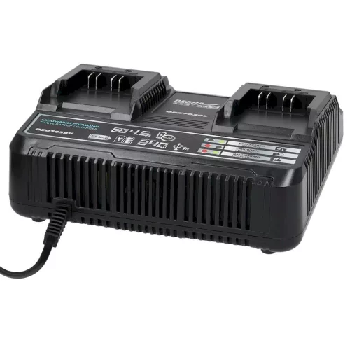Dedra akkumulátor gyorstöltő DUPLA, 18V 4A, intelligens, beépített ventilátor