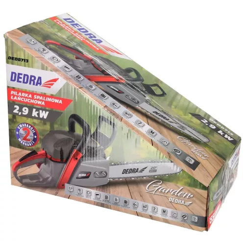 Dedra benzinmotoros láncfűrész 50cm, 65cm3 kétütemű, 2,9kW