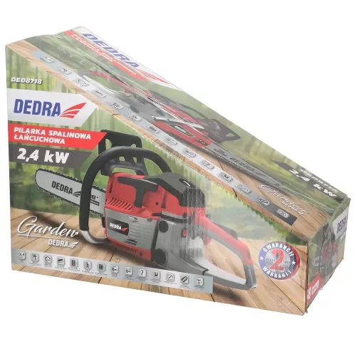 Dedra benzinmotoros láncfűrész 45cm, 58cm3 kétütemű, 2,4kW