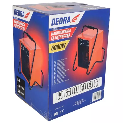 Dedra elektromos hőlégfúvó 5kW 400V (háromfázisú), fémházas