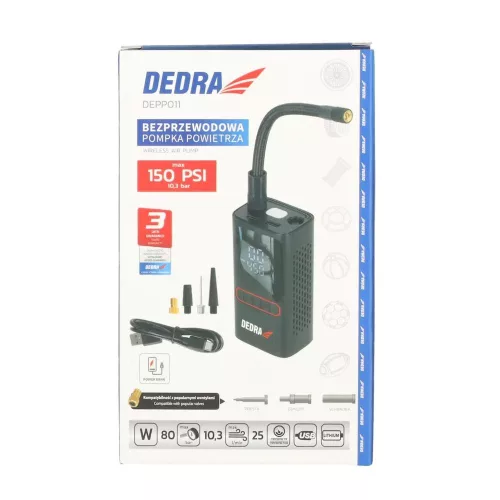 Dedra Kerékpumpa és Powerbank 2x2000mAh (DEPP011)
