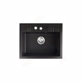   Ferro MEZZO II 1-medencés gránit mosogató 48/58, grafit shine DRGM1/48/58HA