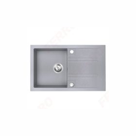   Ferro MEZZO II 1-medencés csepptálcás gránit mosogató 48/78, szürke DRGM48/78GA