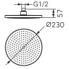 Ferro NOSTRIS esőztető fejzuhany d230mm FEKETE