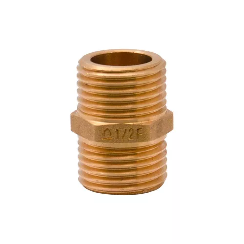Ermetiq Közcsavar réz 1/2"x30mm lapos tömítés