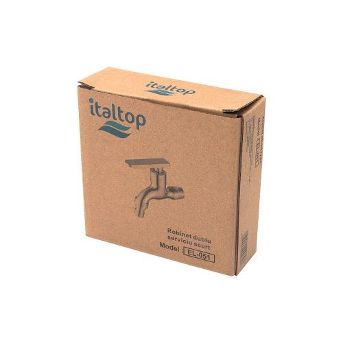 Falikút csap kerámia betétes krómozott tömlővéges 1/2" (EL-051)