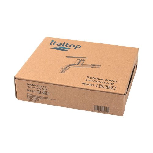 Falikút csap kerámia betétes krómozott tömlővéges 1/2" (EL-053)