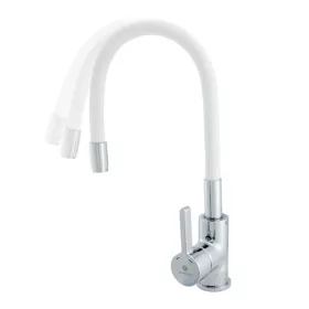   Ermetiq Álló mosogató csaptelep FEHÉR flexibilis kifolyócsővel (35)