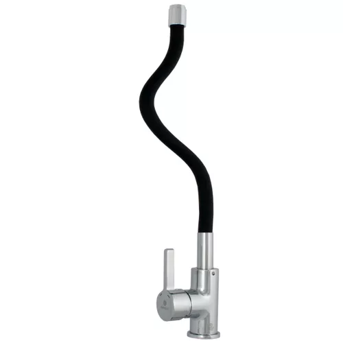 Ermetiq Álló mosogató csaptelep FEKETE flexibilis kifolyócsővel (35)