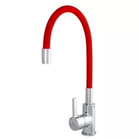   Ermetiq Álló mosogató csaptelep PIROS flexibilis kifolyócsővel (35)