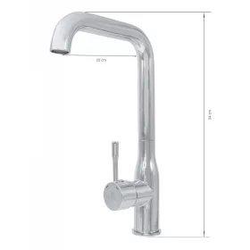   Ermetiq Álló mosogató csaptelep INOX, 90° kifolyócsővel